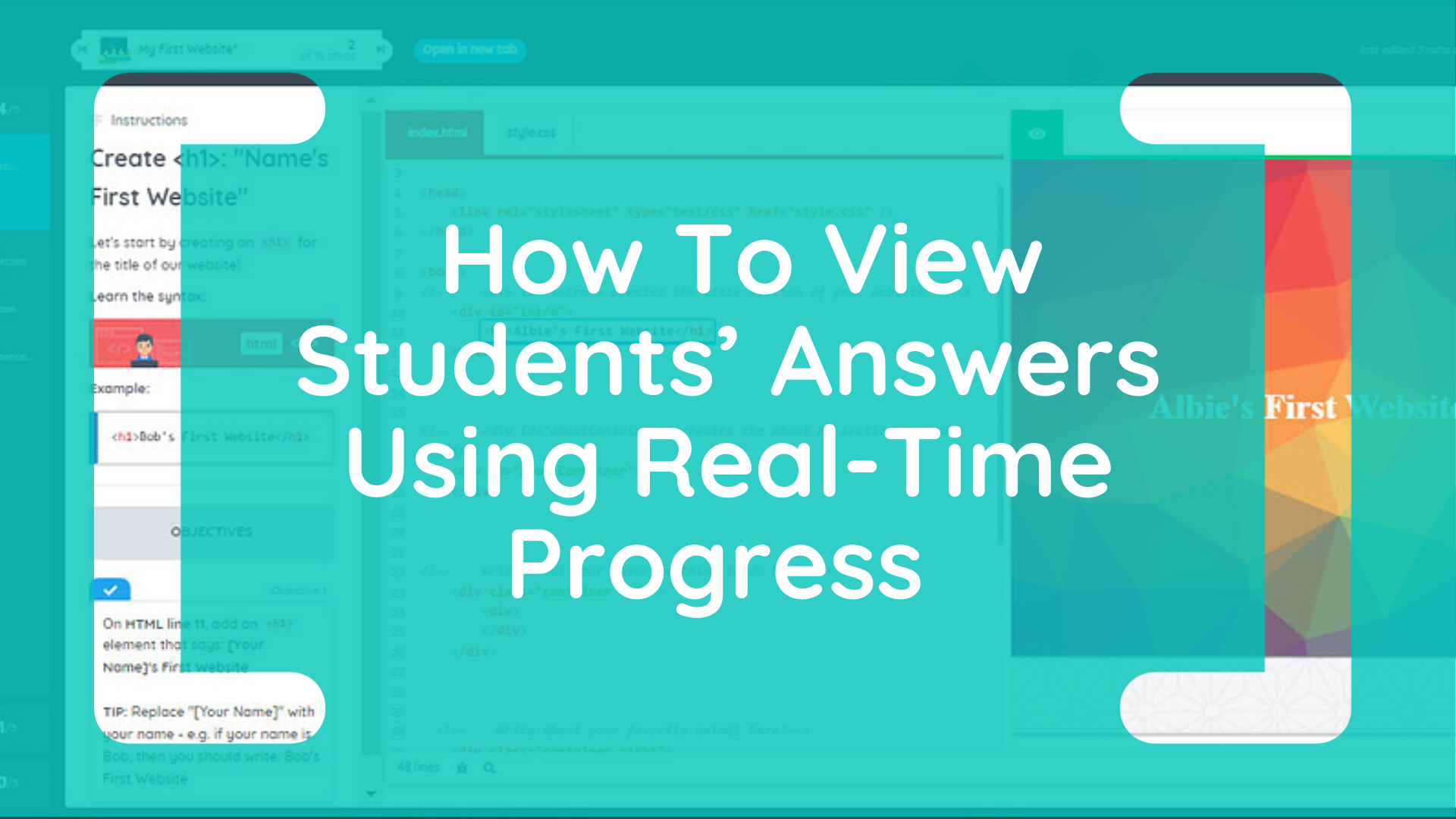 How To View Students’ Answers Using Real-Time Progress