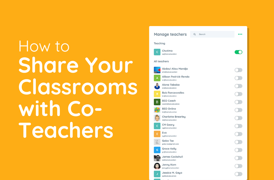 How to Share Your Classrooms with Co-Teachers