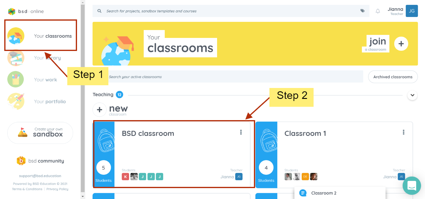 Creating Info Steps on BSD Online | BSD Education