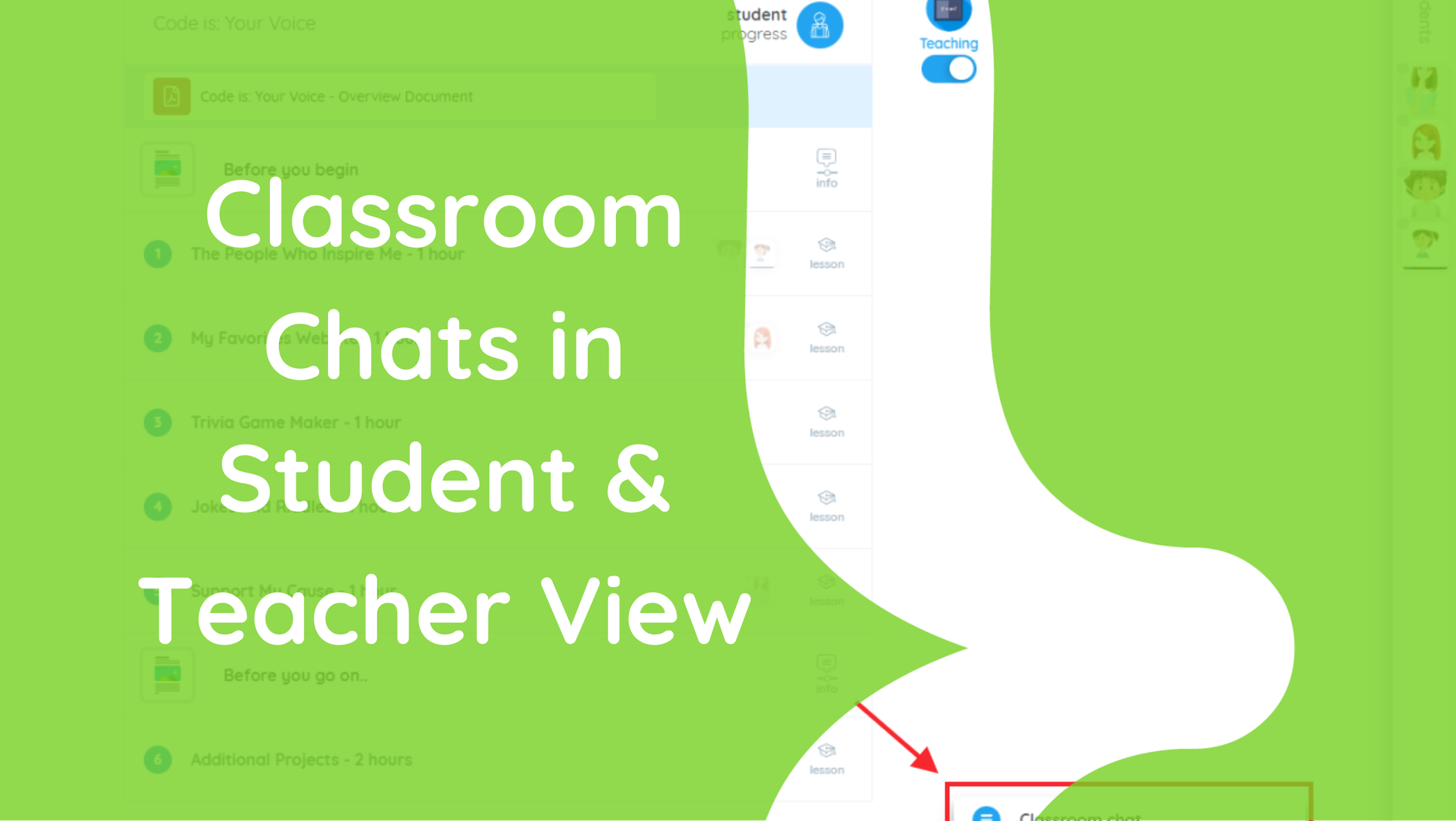 Classroom Chats in Student & Teacher View BSD Education