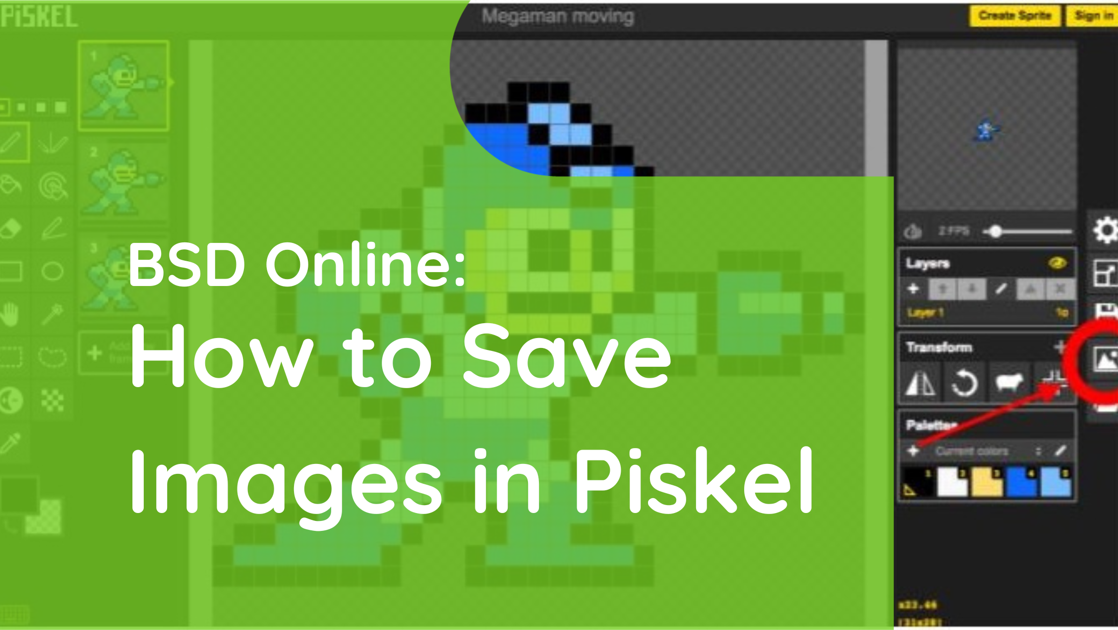 How to Save Images in Piskel | BSD Education